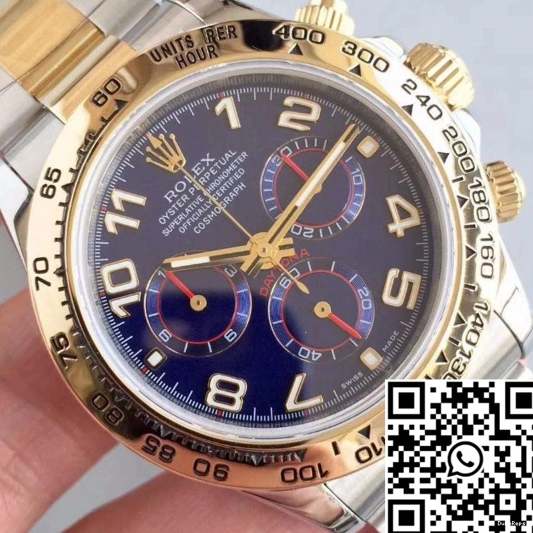Factory Dial 18K Yellow 3A Wrapped Cosmograph Rolex Daytona Gold 116503 Blue 1013